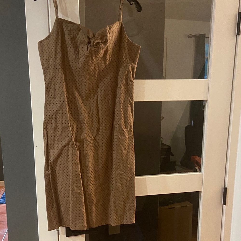 Gap Brown Patterned Mini Dress - image 1